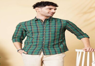 green check shirt mens
